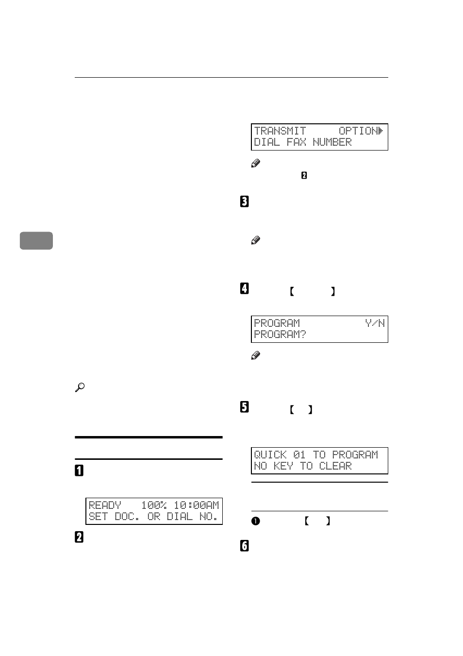 Programming keystrokes, Storing a keystroke program, 4programming keystrokes | Ricoh H545 User Manual | Page 60 / 194