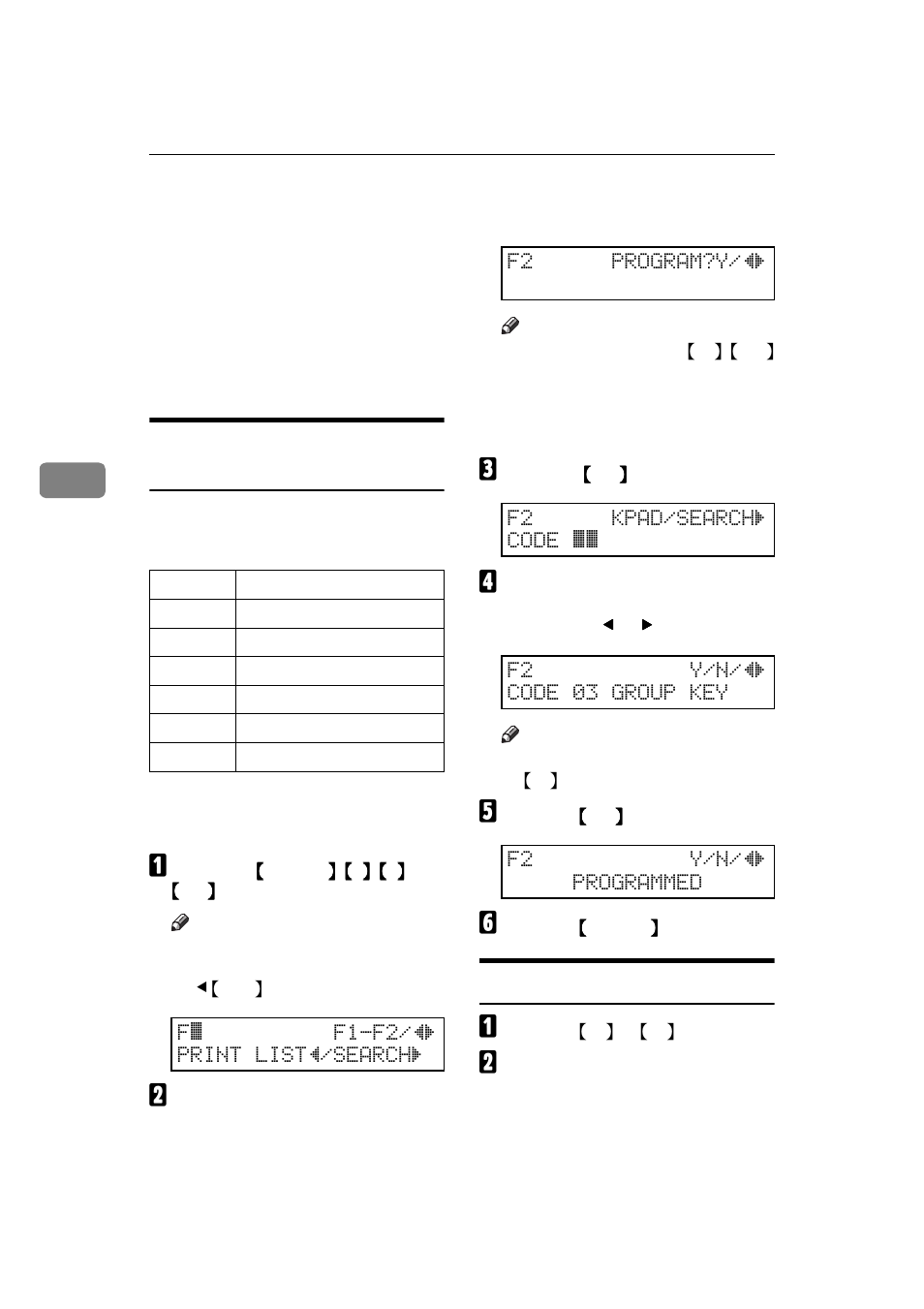 User function keys, Programming a user function code, Using a function program | 4user function keys | Ricoh H545 User Manual | Page 92 / 194