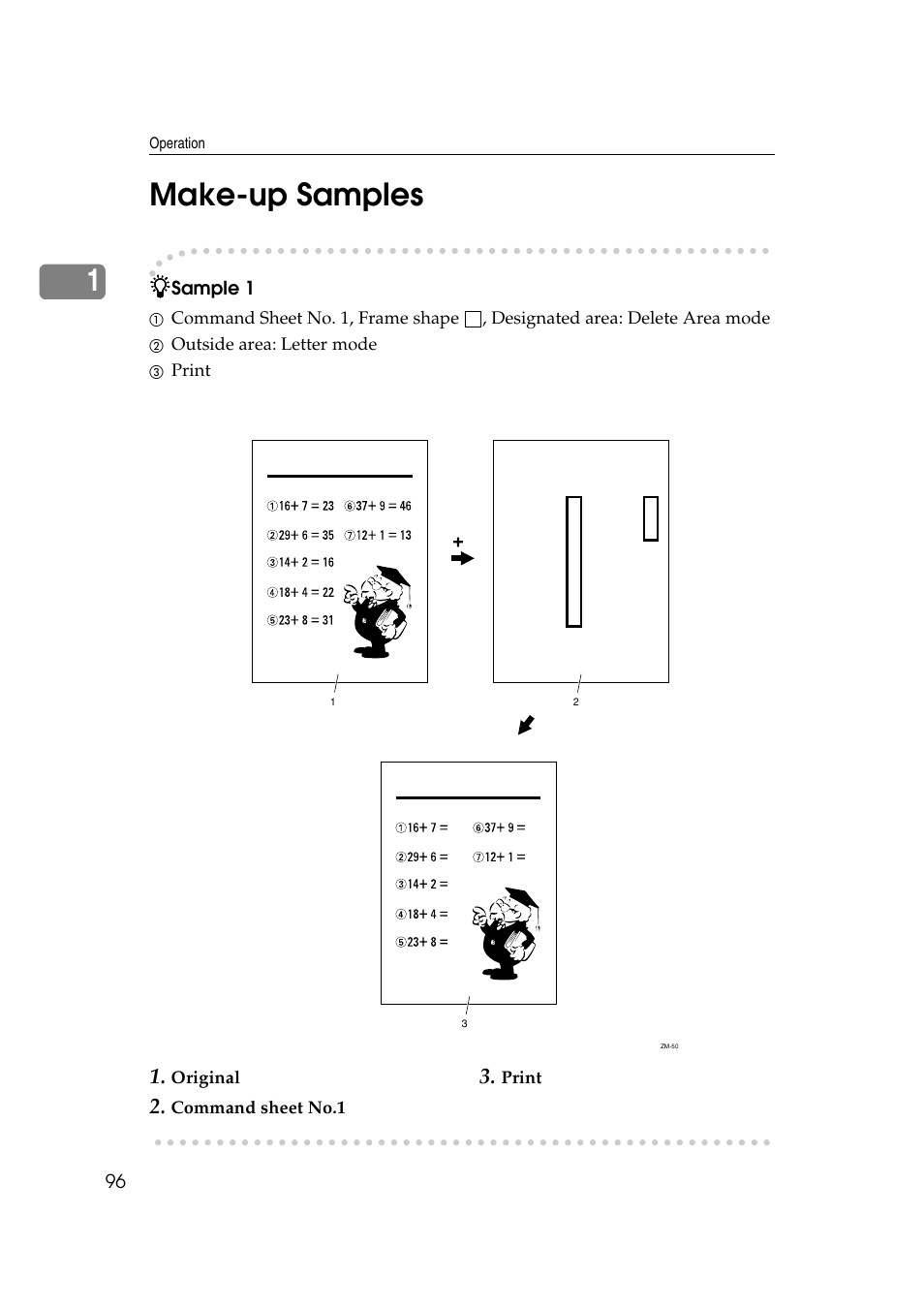 Make-up samples, 1make-up samples | Ricoh JP8000 User Manual | Page 116 / 464