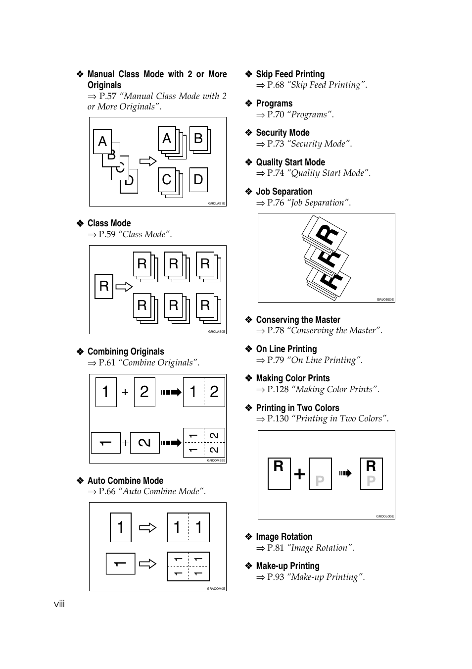 Rp r p, Dc b, Ab c d | Ricoh JP8000 User Manual | Page 12 / 464