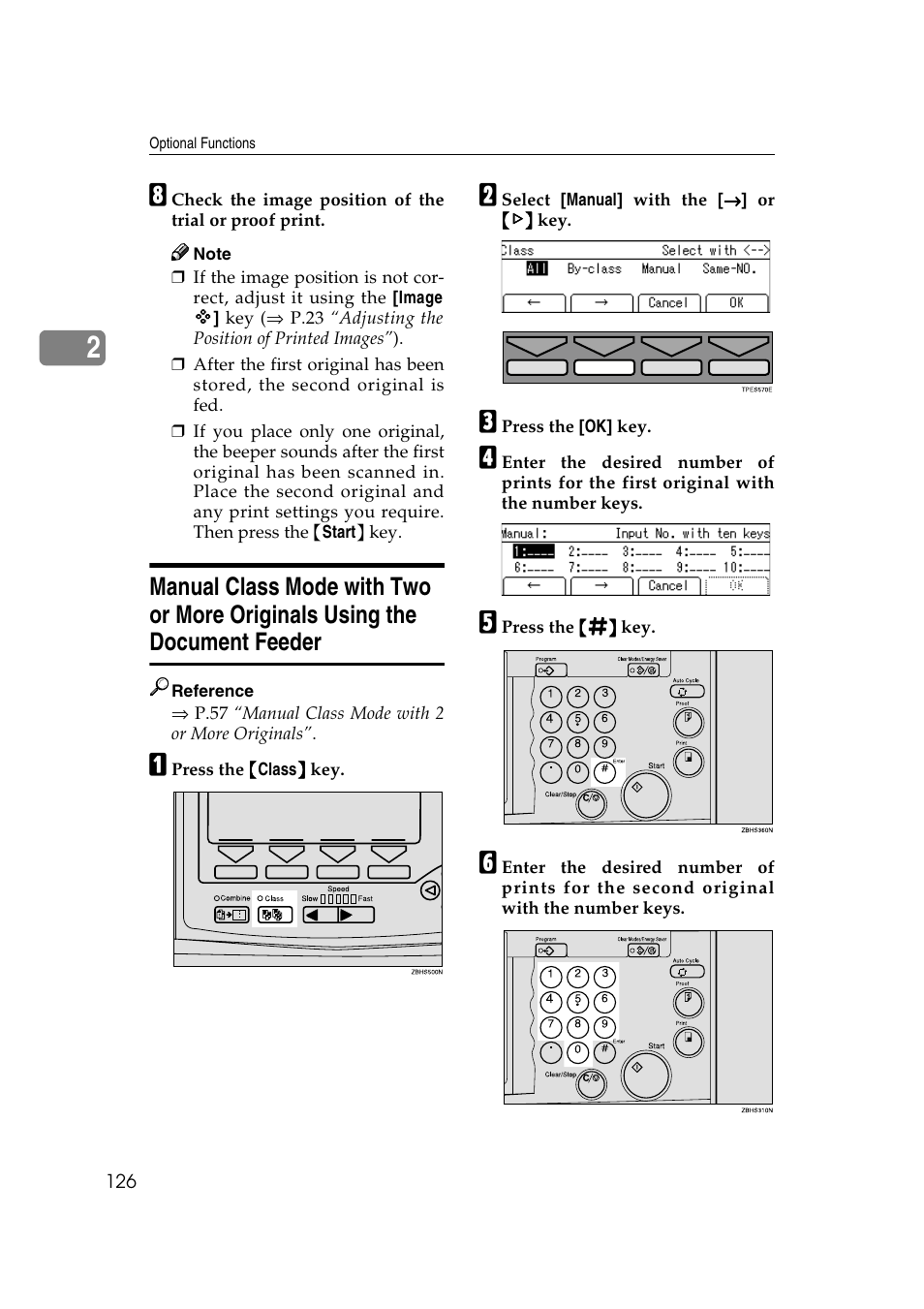 P.126 “manual class mode | Ricoh JP8000 User Manual | Page 146 / 464