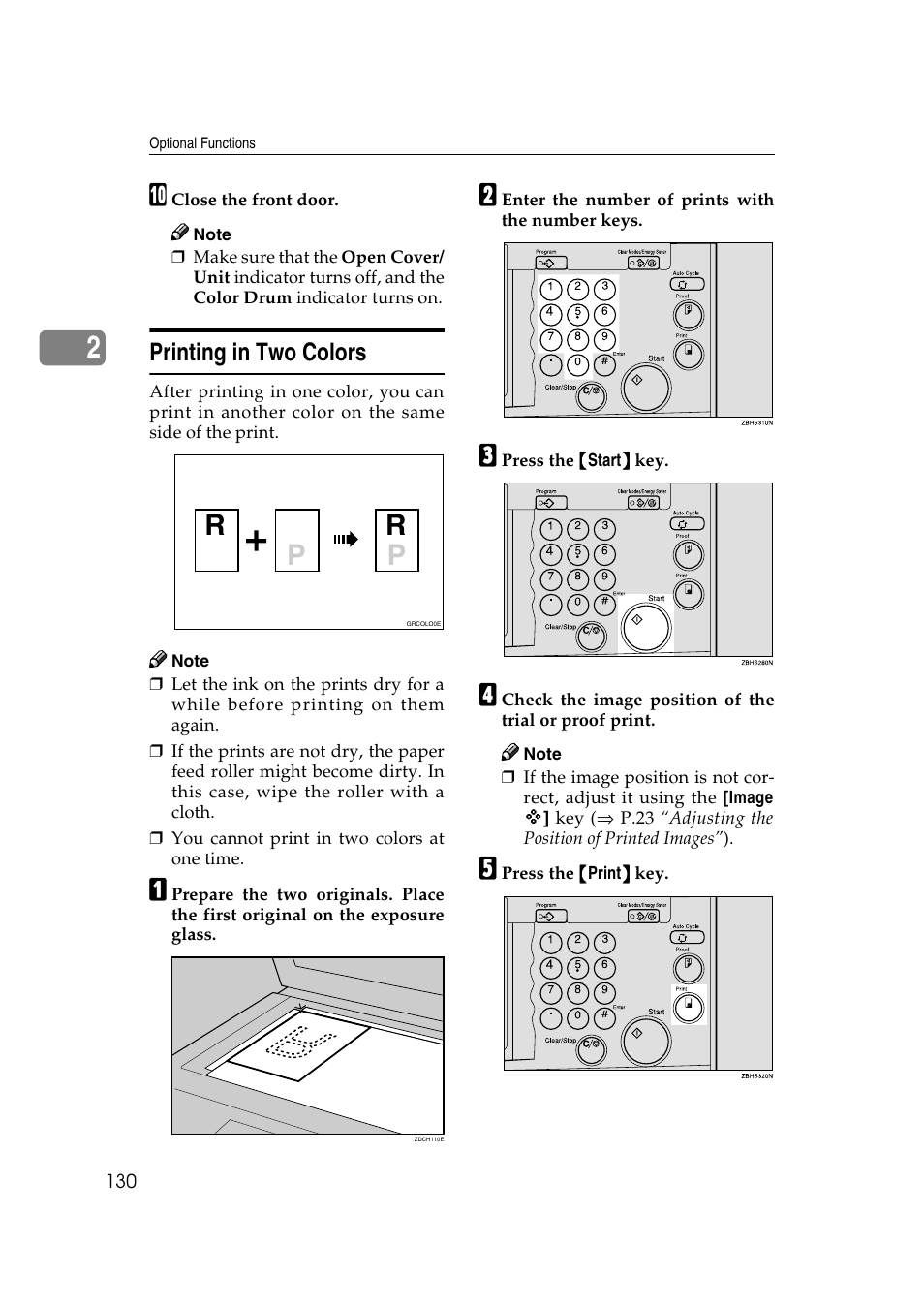 Printing in two colors, P.130 “printing in two colors, Rp r p | Ricoh JP8000 User Manual | Page 150 / 464