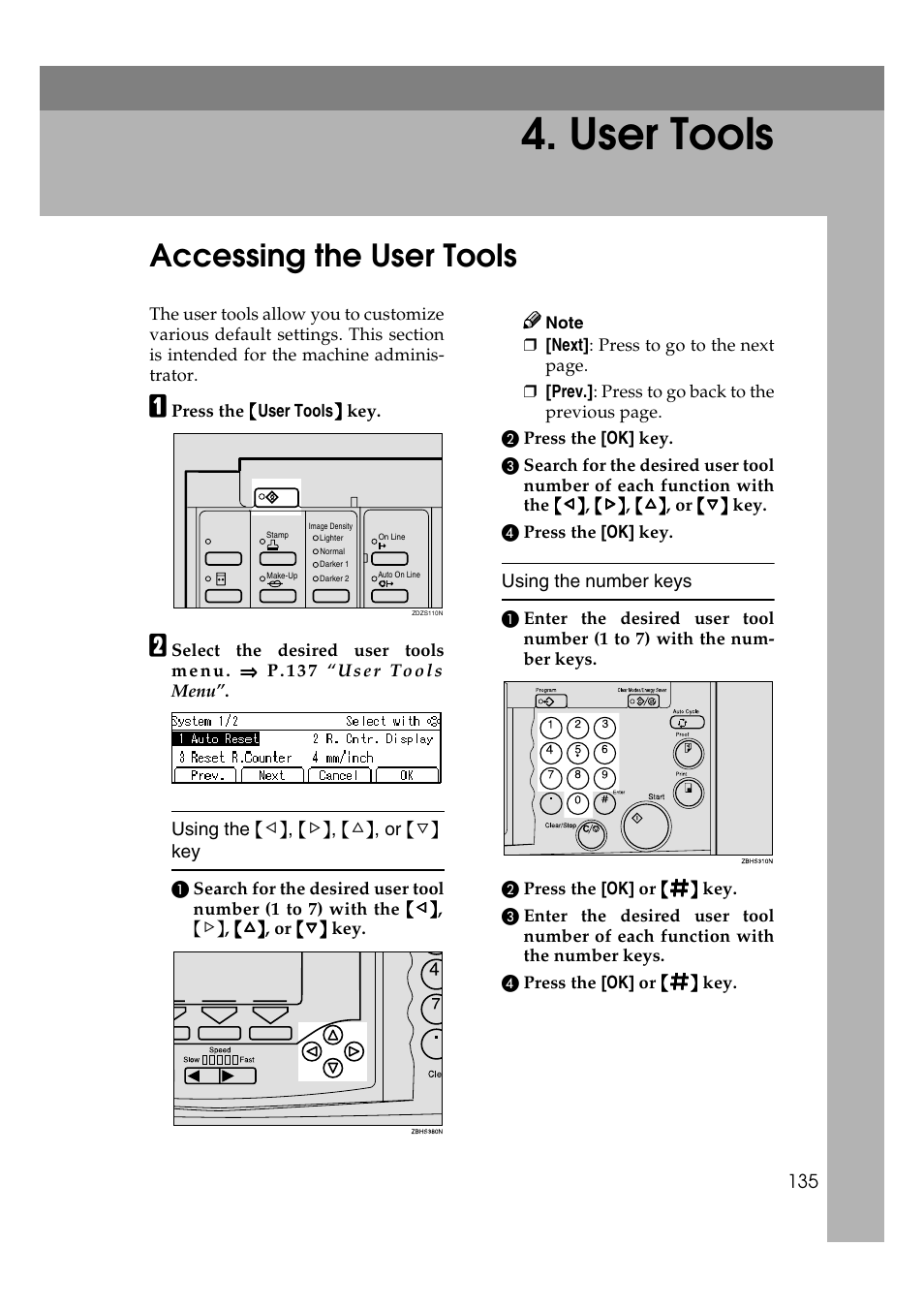 User tools, Accessing the user tools | Ricoh JP8000 User Manual | Page 155 / 464