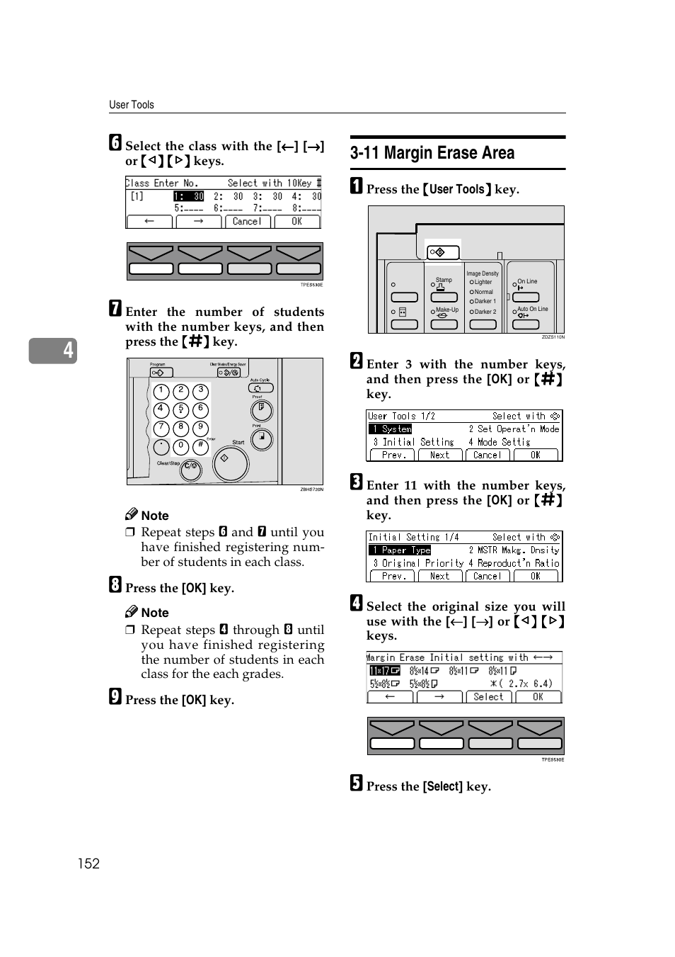 11 margin erase area, P.152 “3-11, Margin erase area | Ricoh JP8000 User Manual | Page 172 / 464