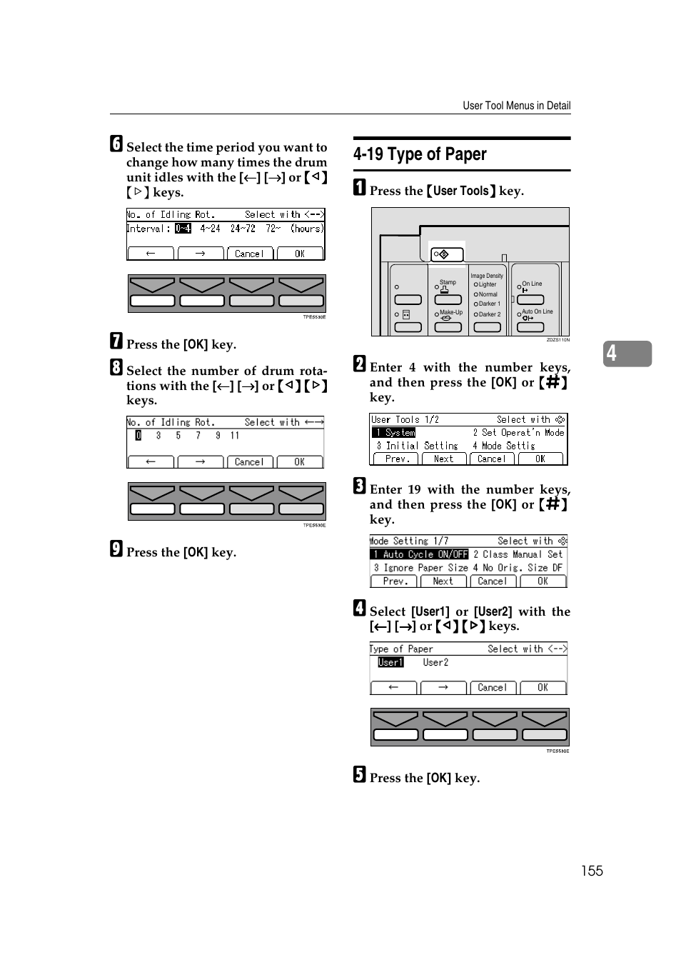 19 type of paper | Ricoh JP8000 User Manual | Page 175 / 464