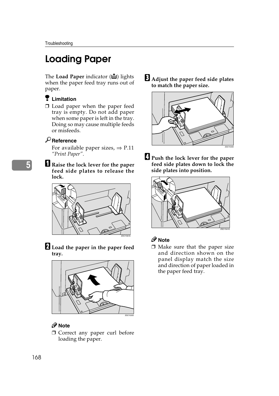 Loading paper, 5loading paper | Ricoh JP8000 User Manual | Page 188 / 464