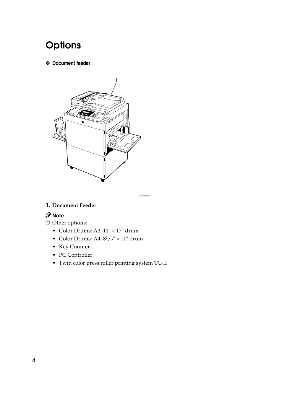 Options | Ricoh JP8000 User Manual | Page 24 / 464