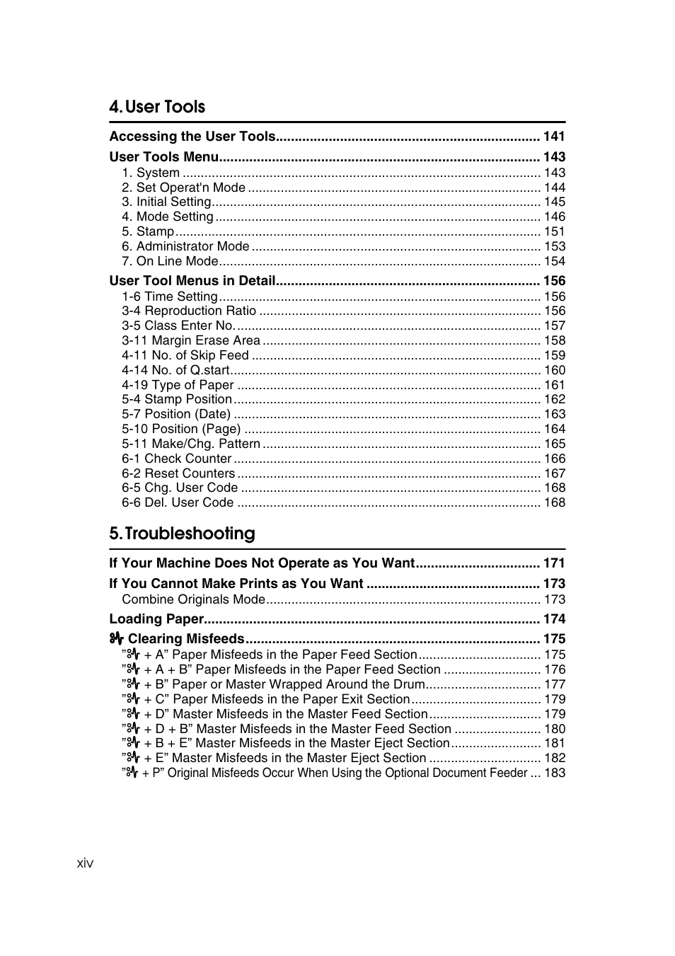User tools, Troubleshooting | Ricoh JP8000 User Manual | Page 246 / 464
