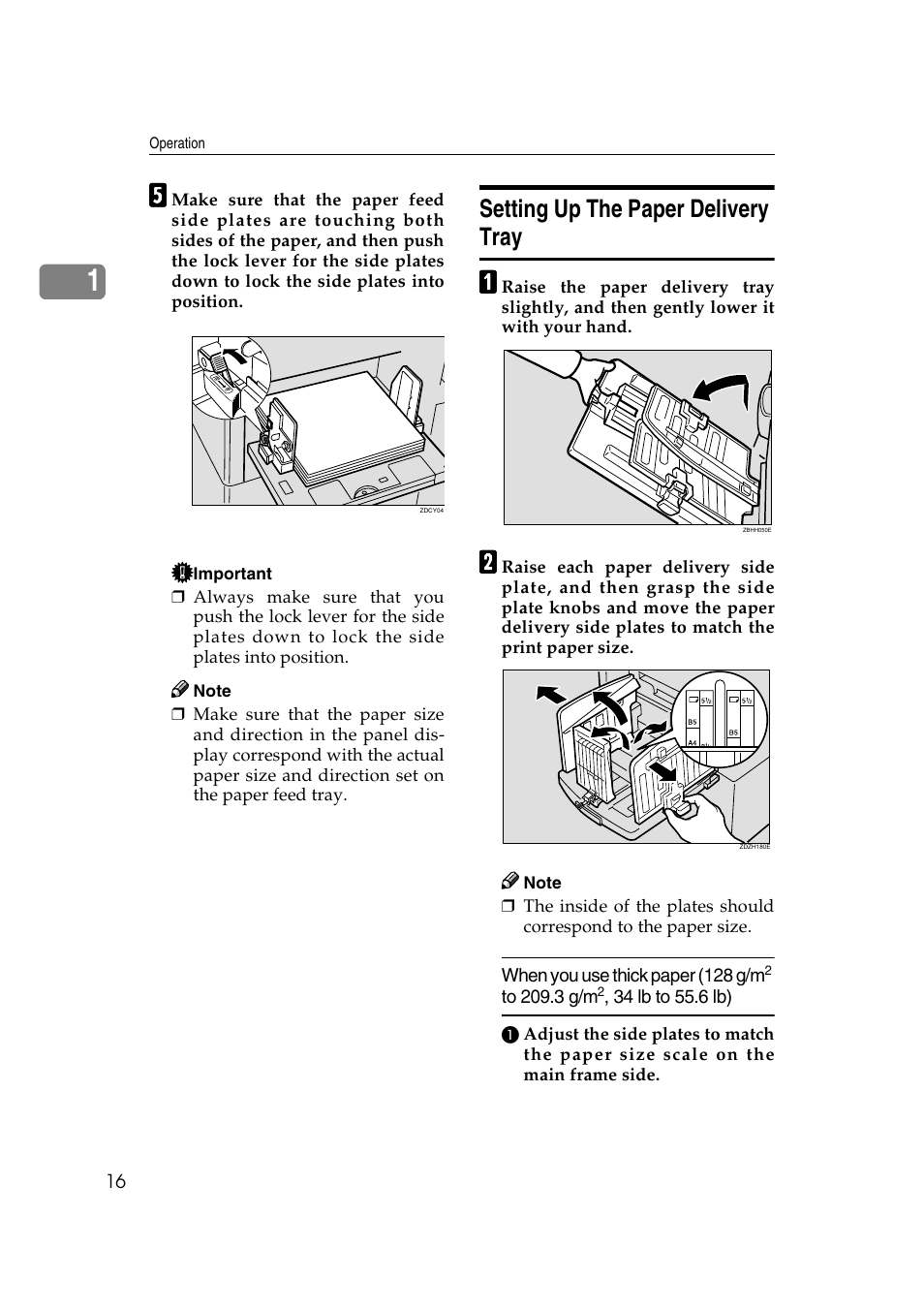 Setting up the paper delivery tray | Ricoh JP8000 User Manual | Page 264 / 464