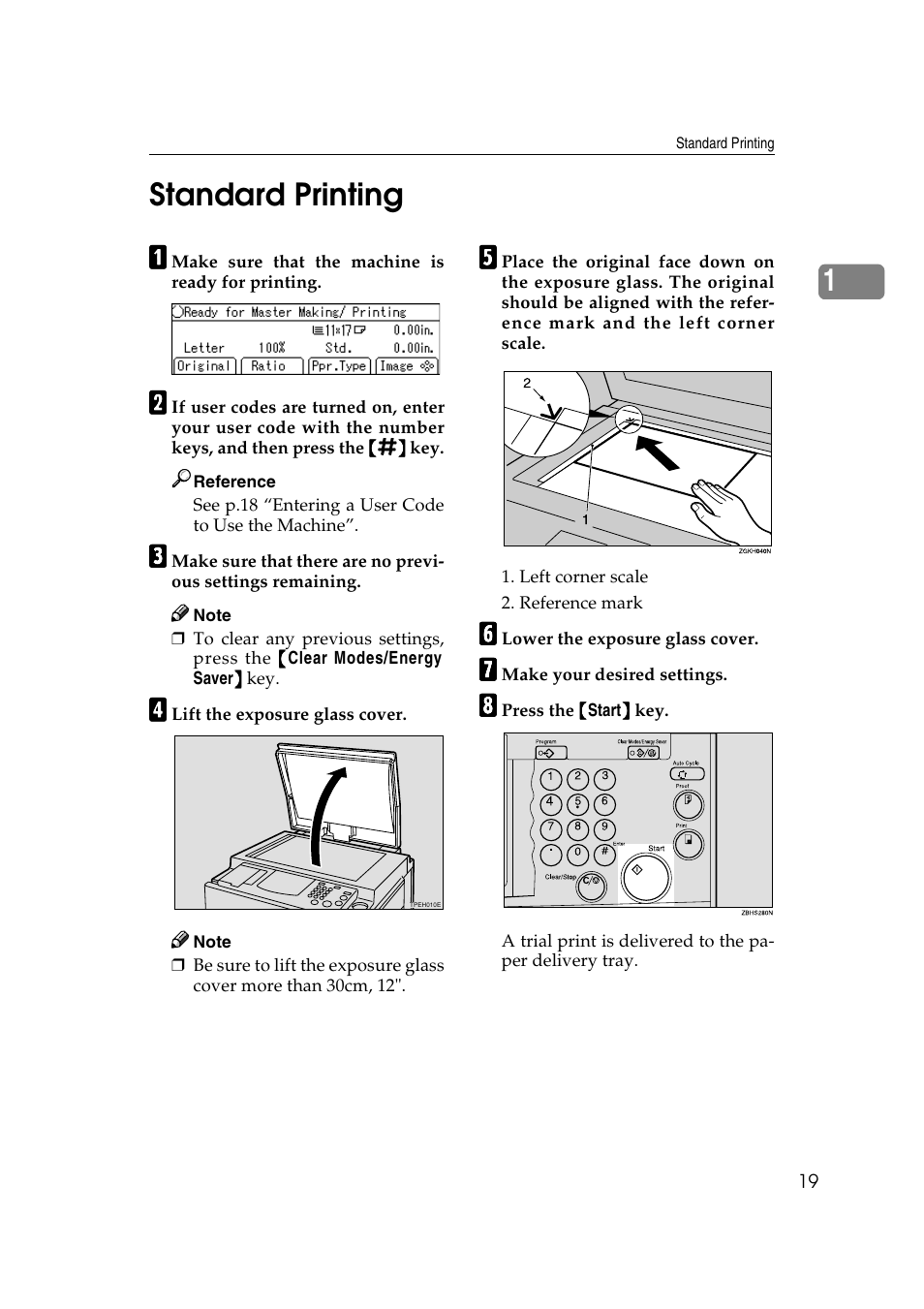 Standard printing, 1standard printing | Ricoh JP8000 User Manual | Page 267 / 464