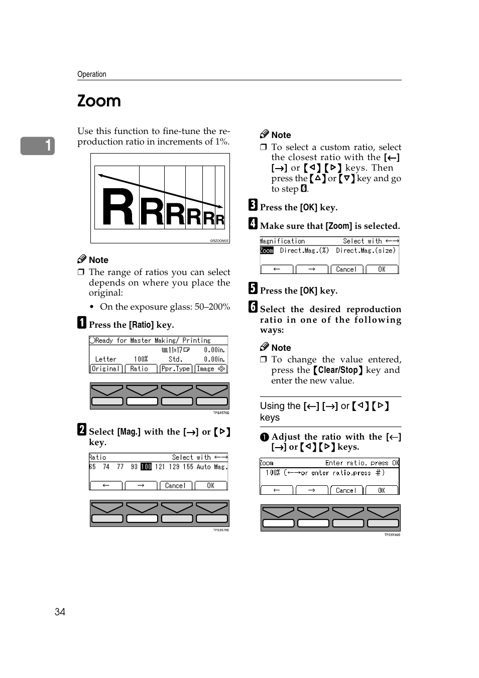Zoom, 1zoom | Ricoh JP8000 User Manual | Page 282 / 464