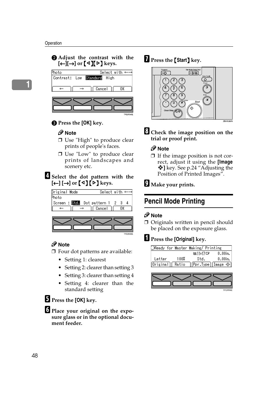 Pencil mode printing, Set operat'n mode 3. initial setting | Ricoh JP8000 User Manual | Page 296 / 464