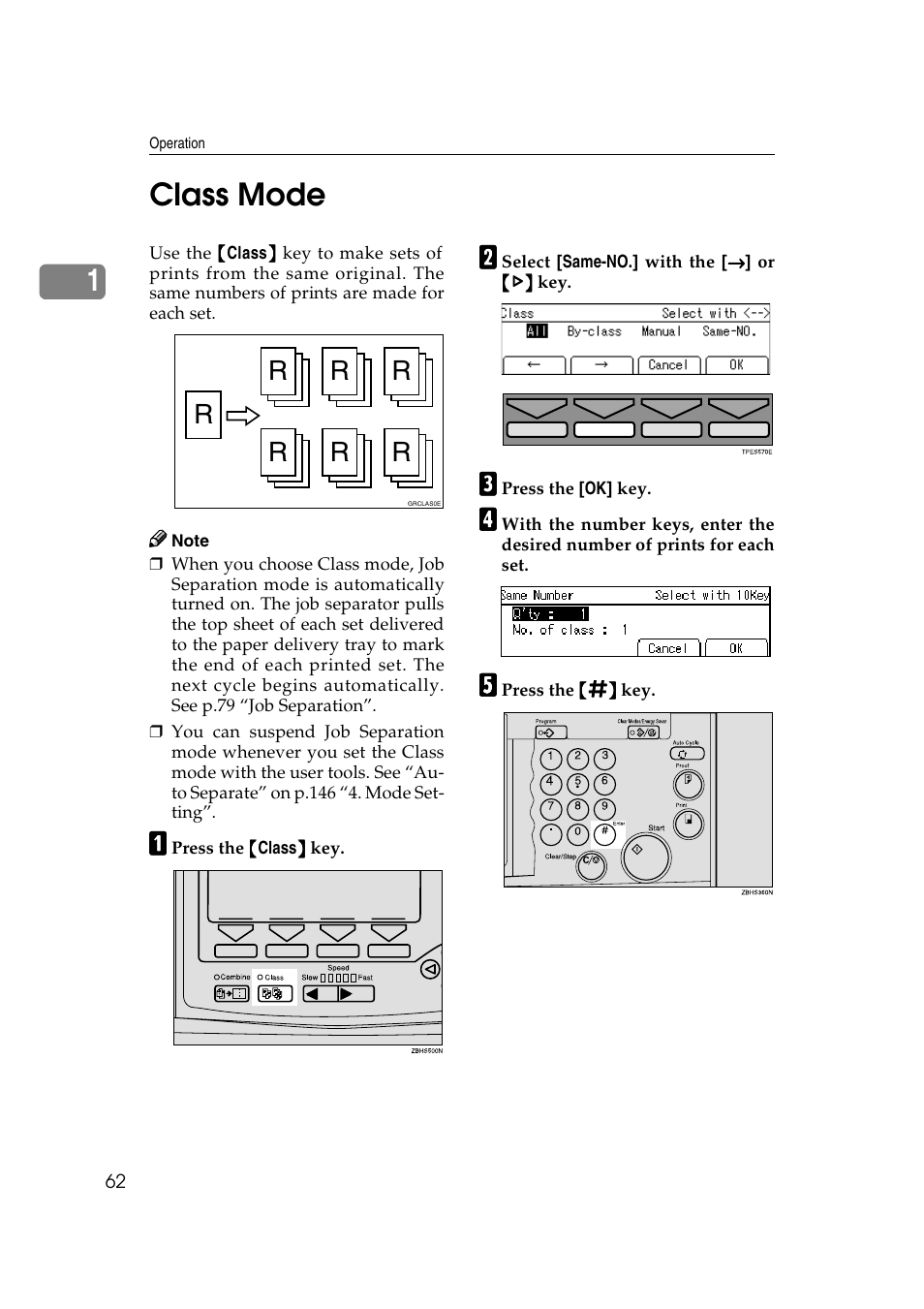 Class mode, 1class mode | Ricoh JP8000 User Manual | Page 310 / 464