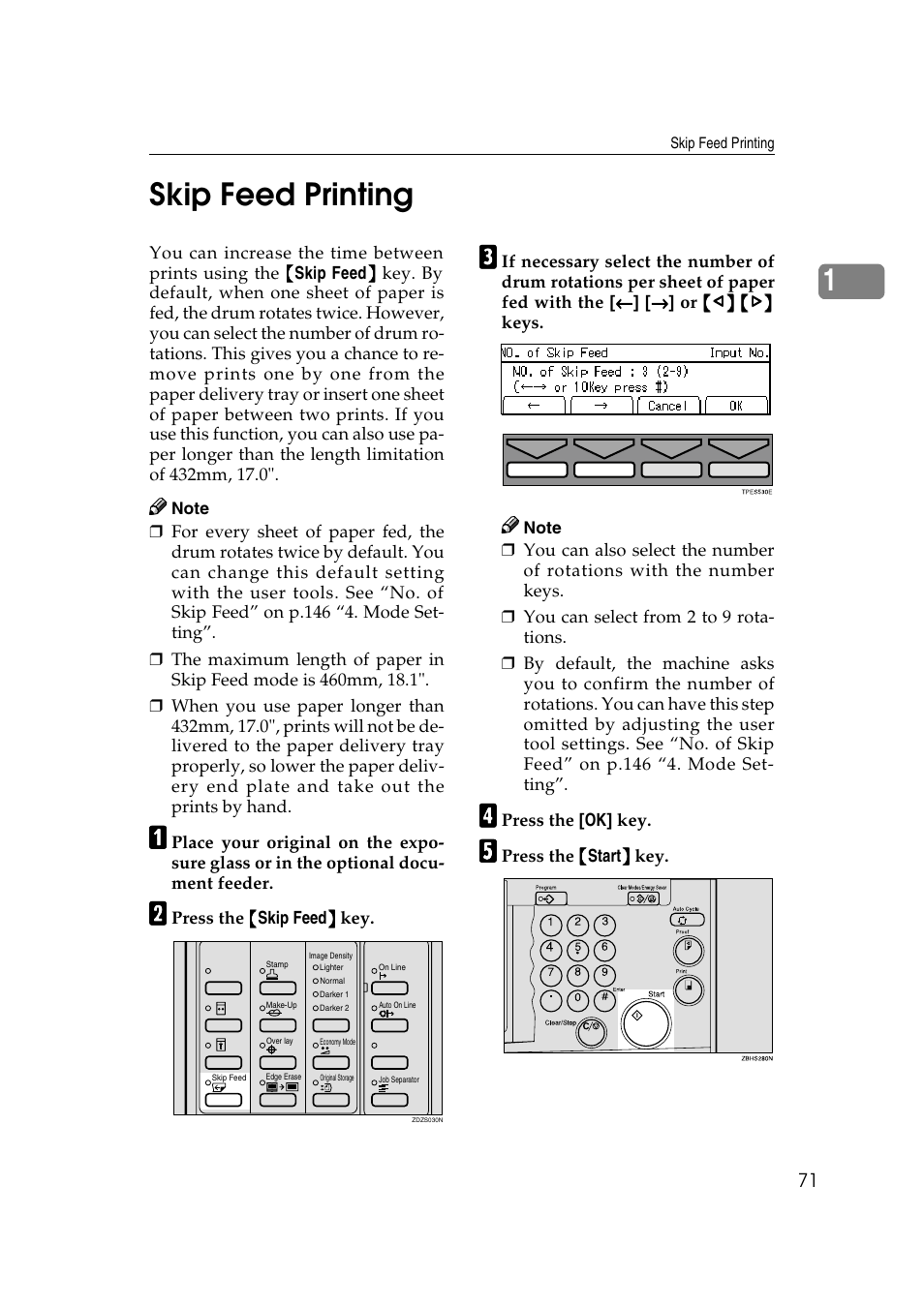 Skip feed printing, 7 position (date), On: an error | 1skip feed printing | Ricoh JP8000 User Manual | Page 319 / 464