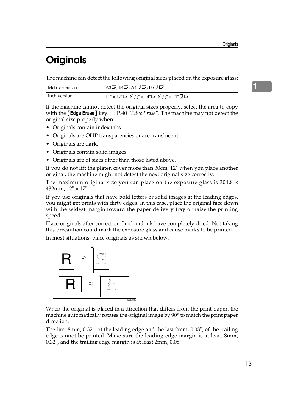 Originals, 1originals | Ricoh JP8000 User Manual | Page 33 / 464