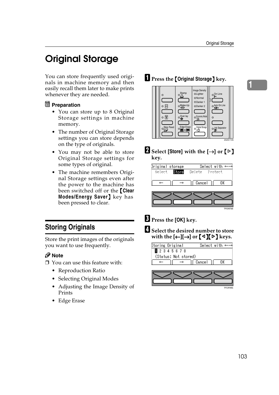Original storage, Storing originals, 1original storage | Ricoh JP8000 User Manual | Page 351 / 464