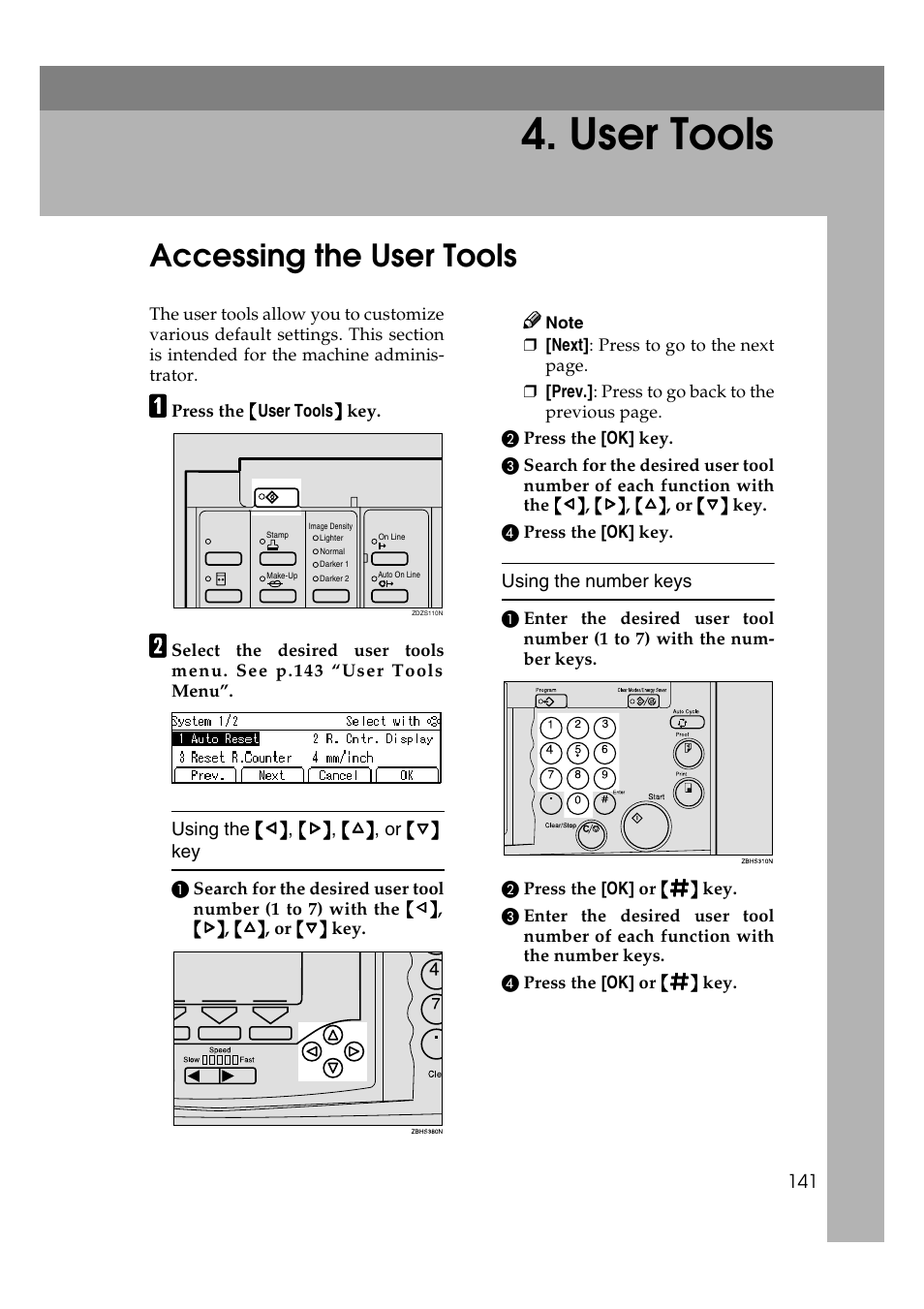 User tools, Accessing the user tools | Ricoh JP8000 User Manual | Page 389 / 464