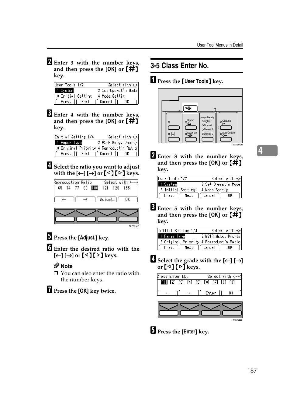 5 class enter no | Ricoh JP8000 User Manual | Page 405 / 464
