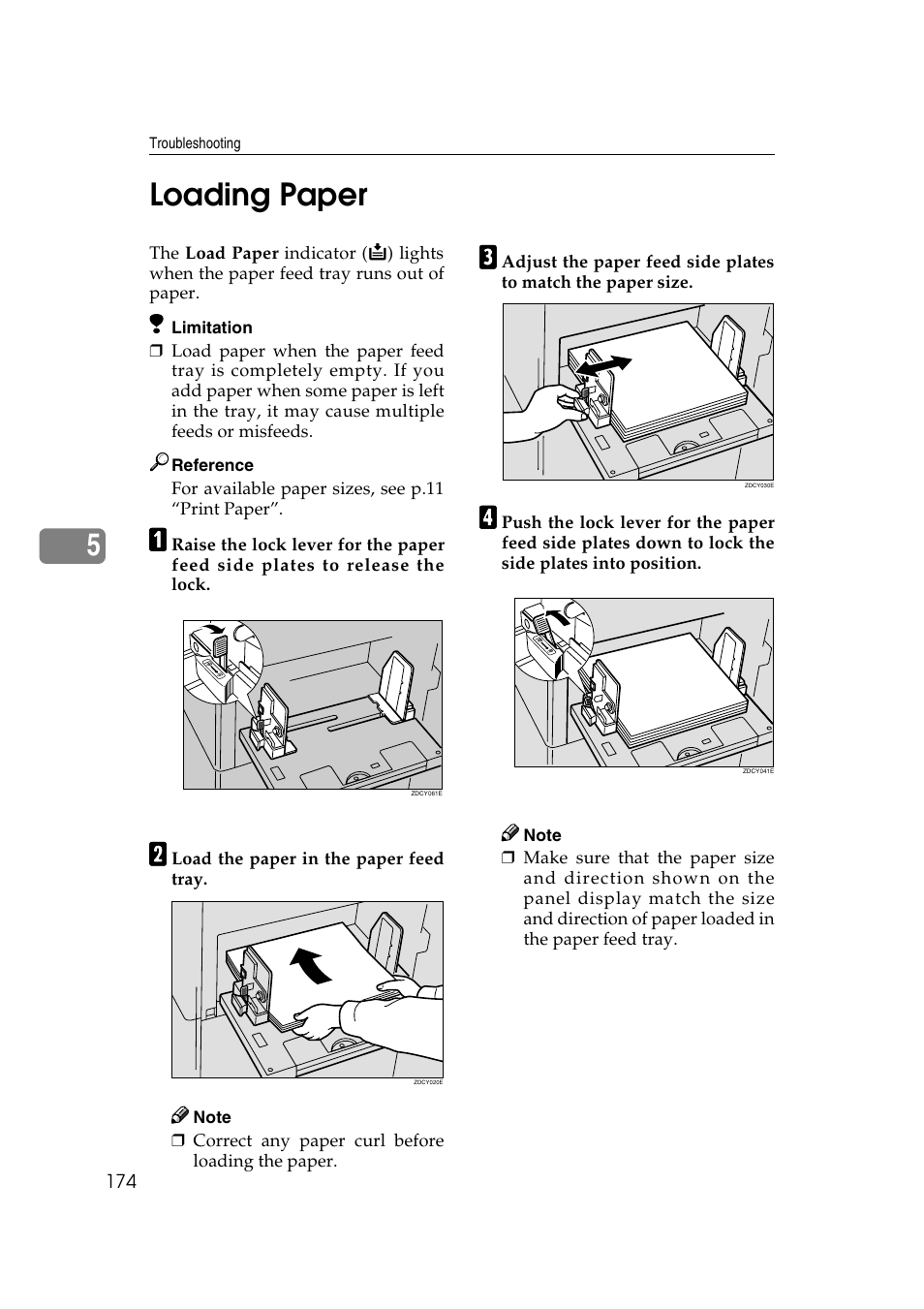 Loading paper, 5loading paper | Ricoh JP8000 User Manual | Page 422 / 464