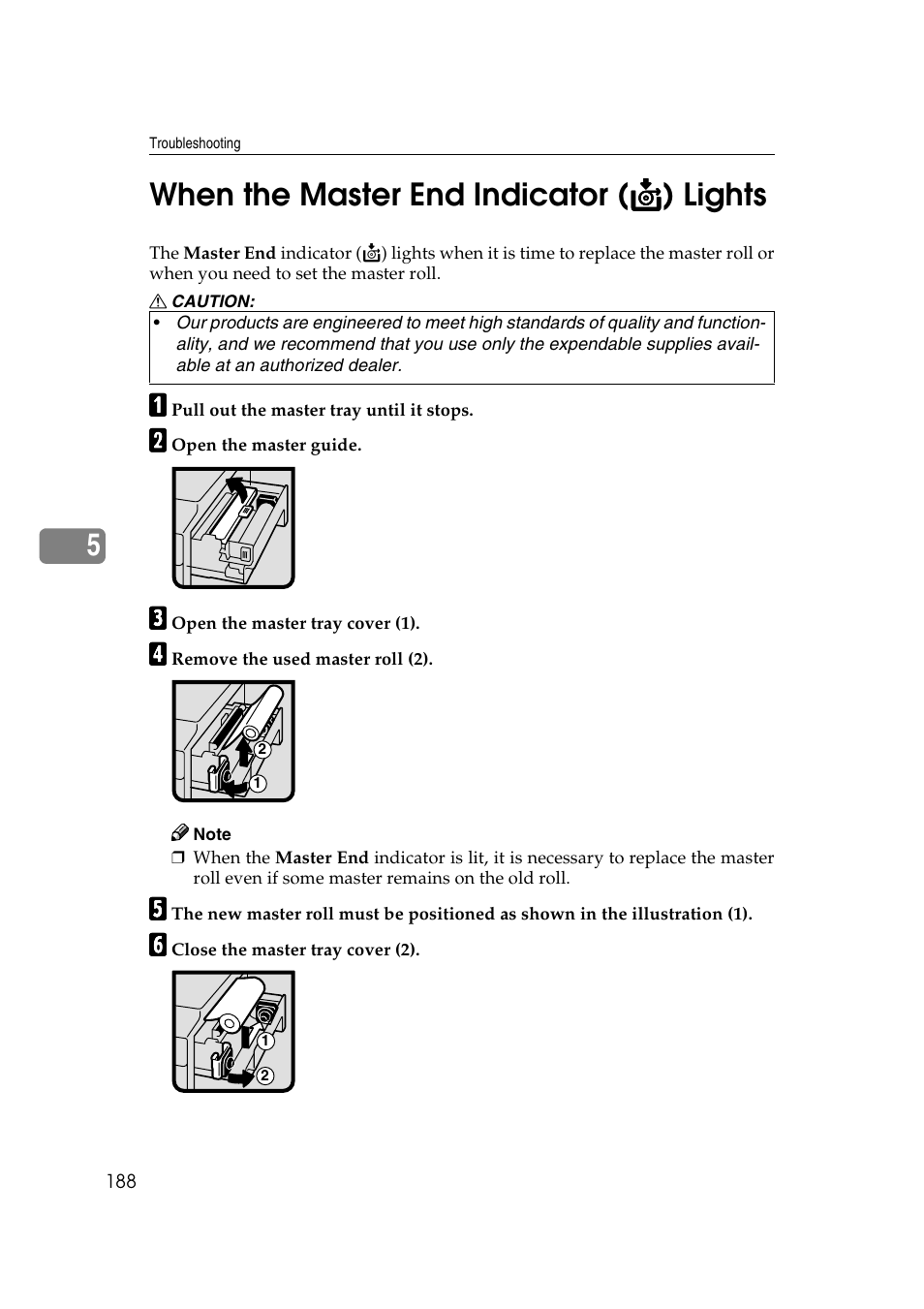 When the master end indicator lights | Ricoh JP8000 User Manual | Page 436 / 464