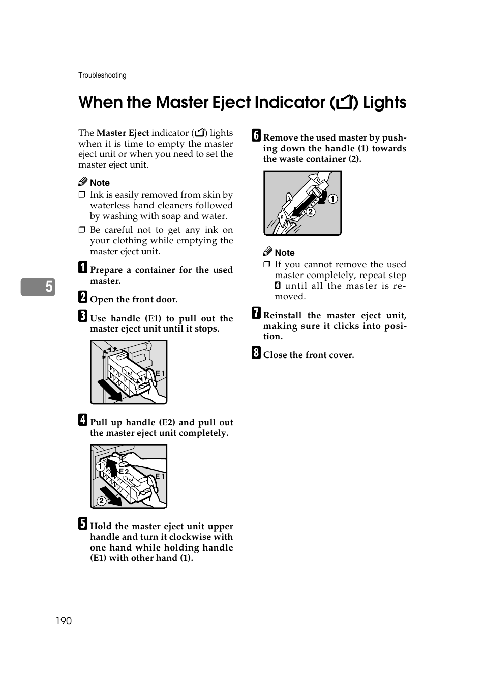 When the master eject indicator lights | Ricoh JP8000 User Manual | Page 438 / 464