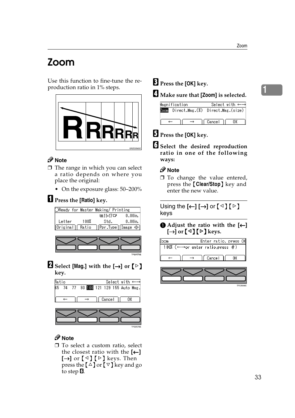 Zoom, P.33 “zoom, 1zoom | Ricoh JP8000 User Manual | Page 53 / 464