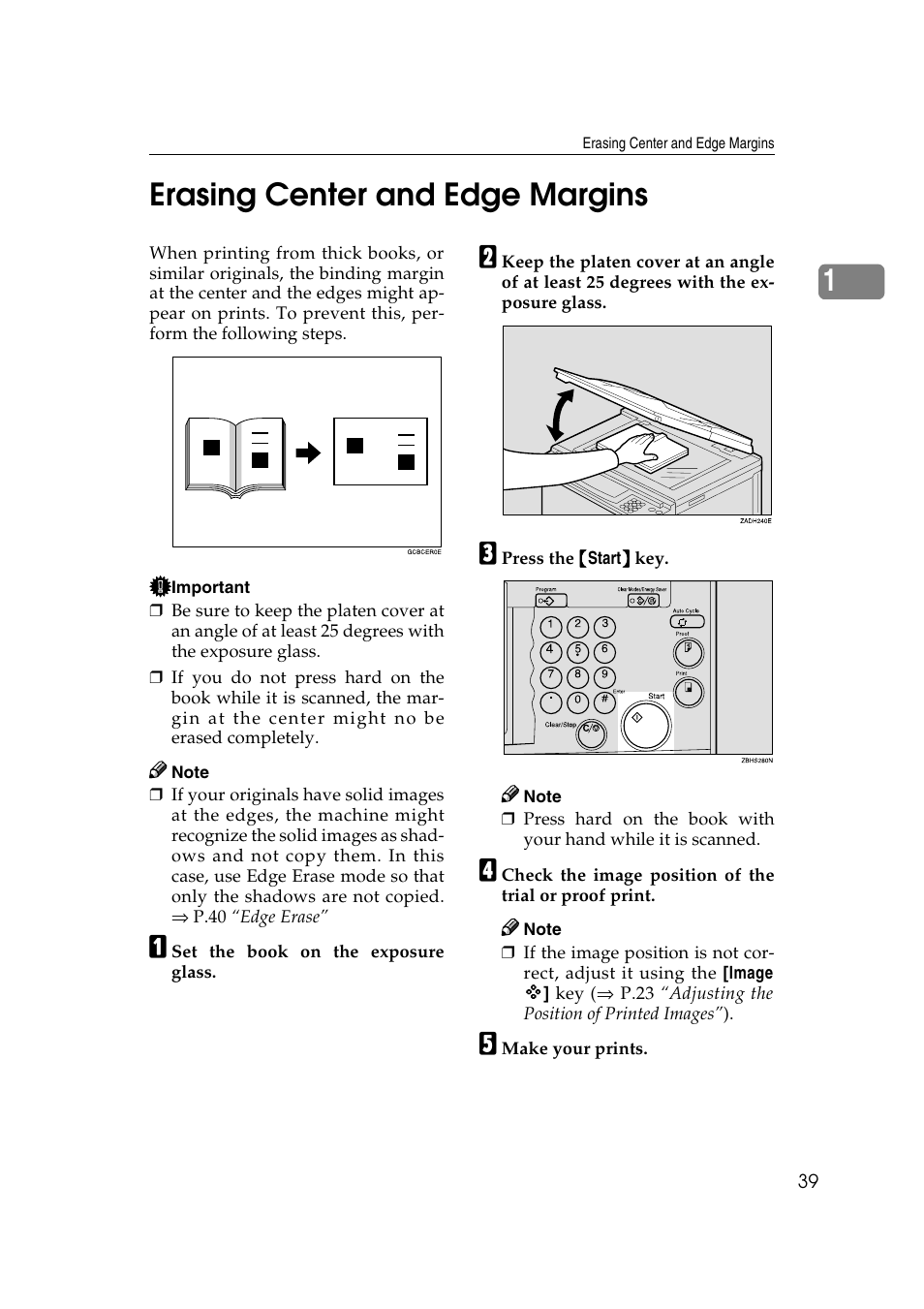 Erasing center and edge margins, P.39 “erasing center and edge margins, 1erasing center and edge margins | Ricoh JP8000 User Manual | Page 59 / 464