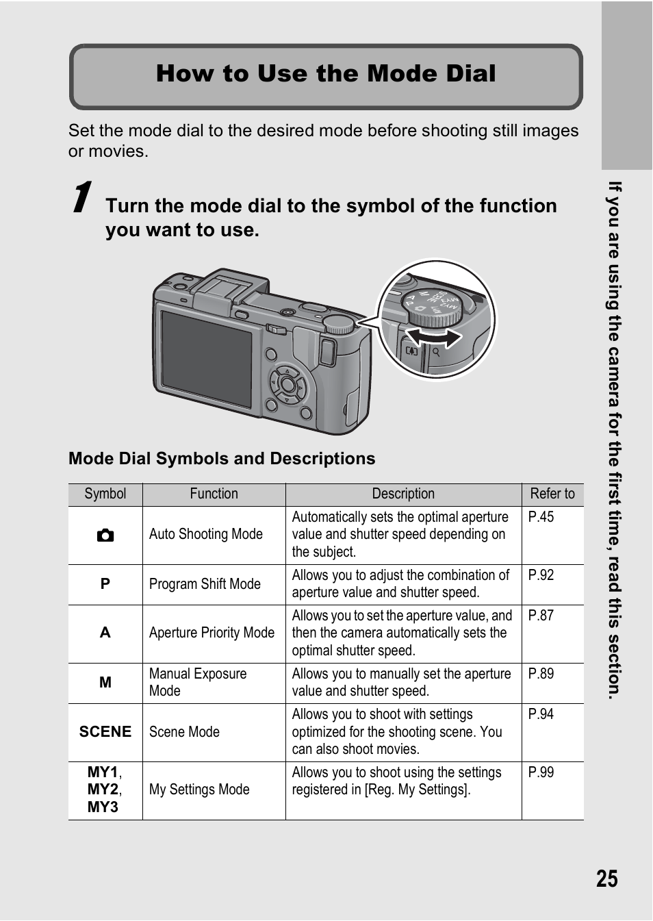 How to use the mode dial | Ricoh GX200 User Manual | Page 27 / 266