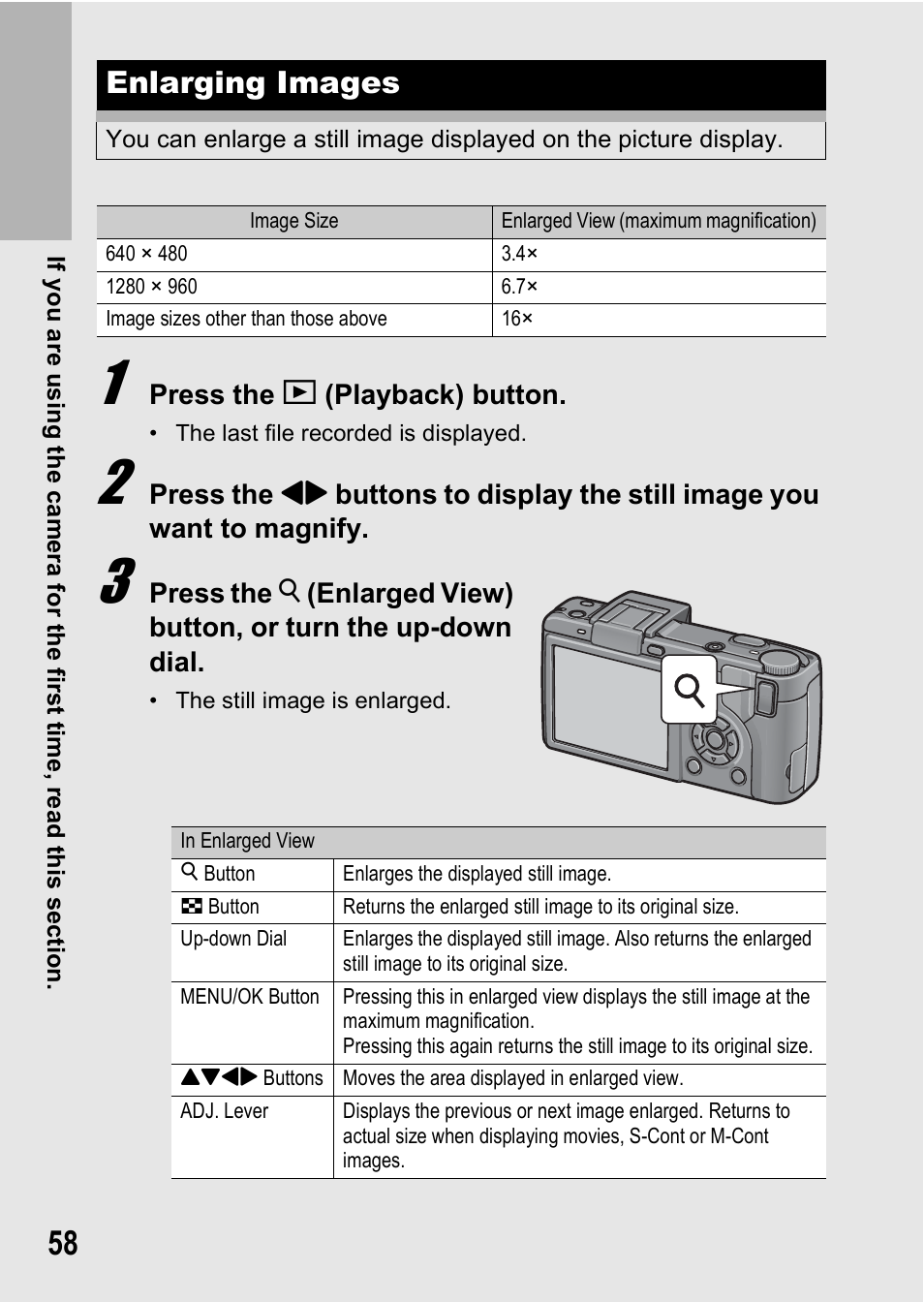 Enlarging images | Ricoh GX200 User Manual | Page 60 / 266