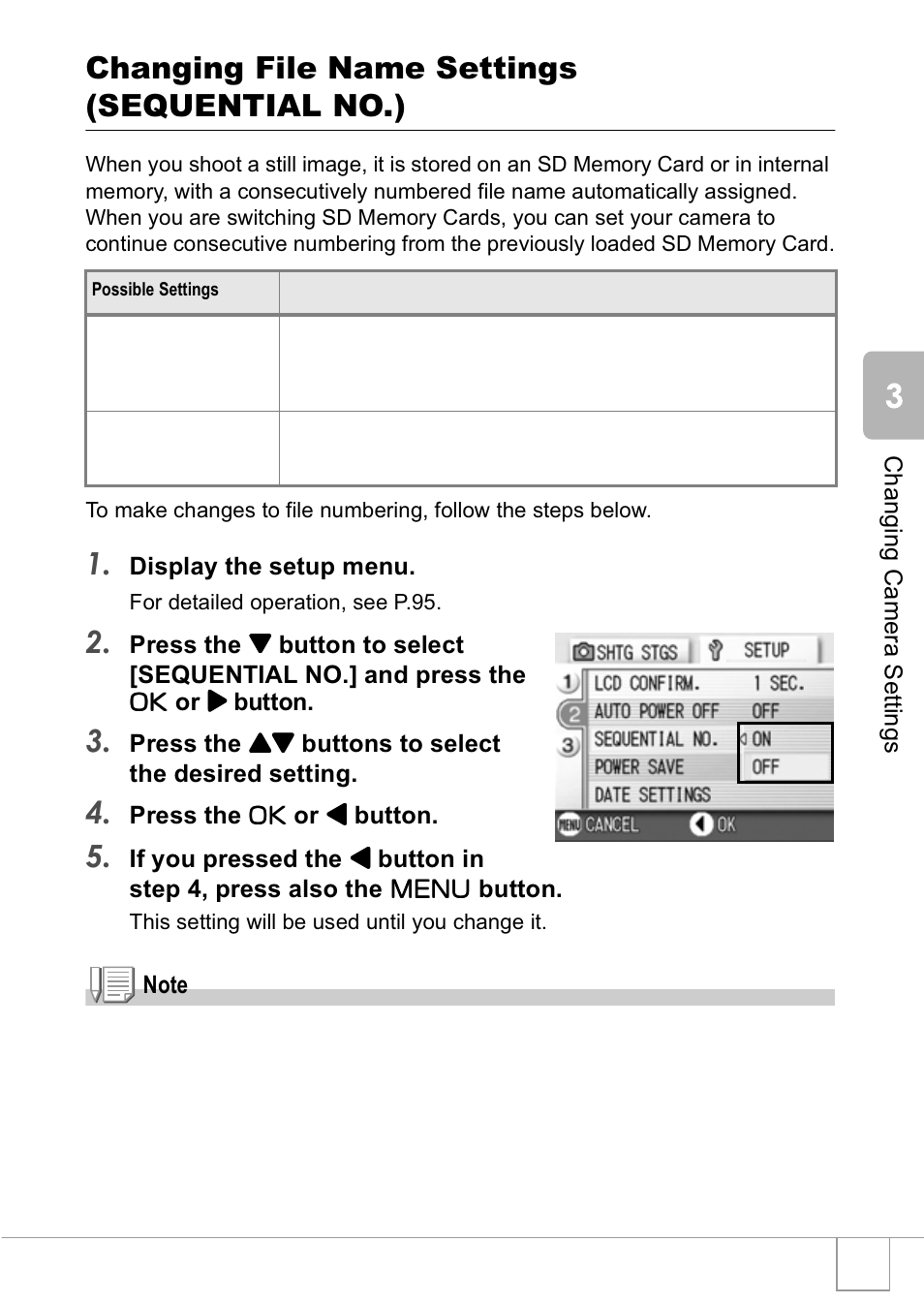 Changing file name settings (sequential no.) | Ricoh R1v User Manual | Page 104 / 156