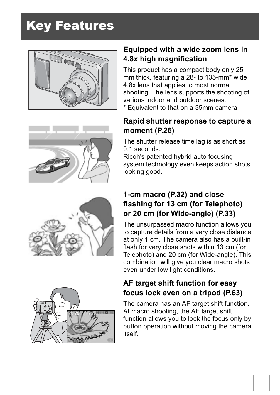 Key features | Ricoh R1v User Manual | Page 2 / 156