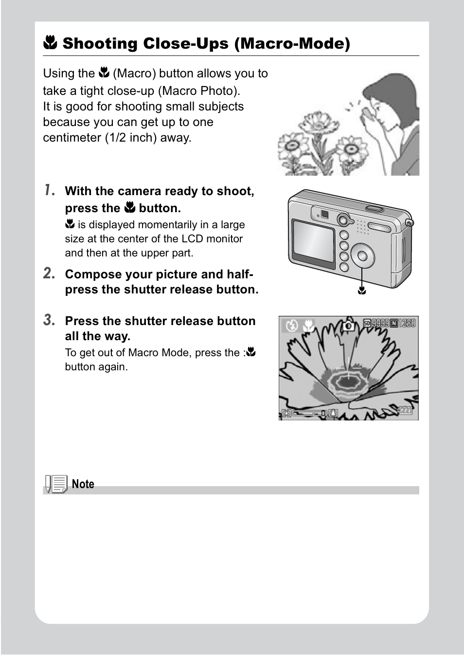 Nn shooting close-ups (macro-mode) | Ricoh R1v User Manual | Page 33 / 156