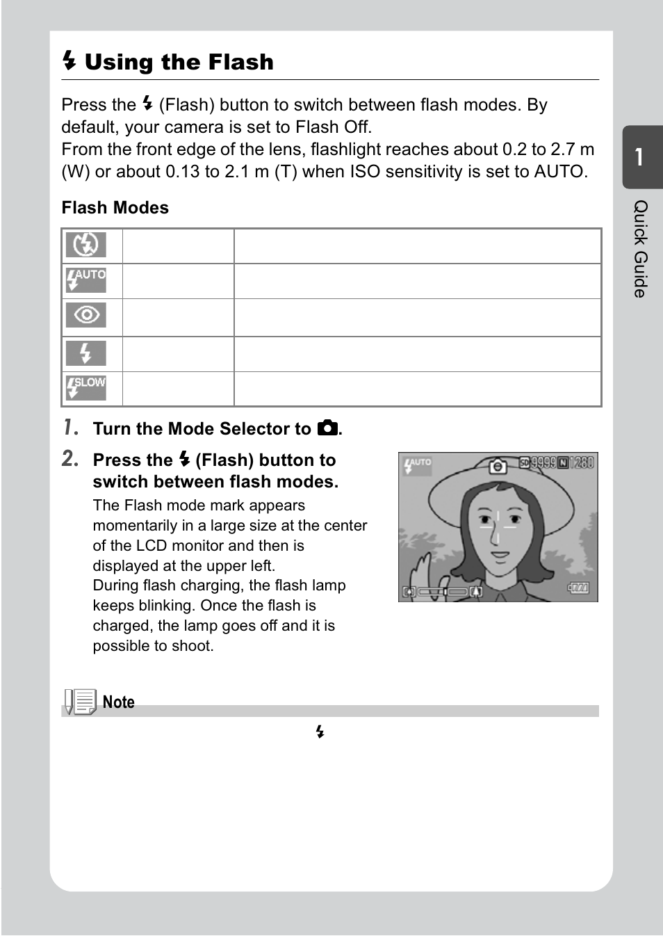 Ff using the flash | Ricoh R1v User Manual | Page 34 / 156