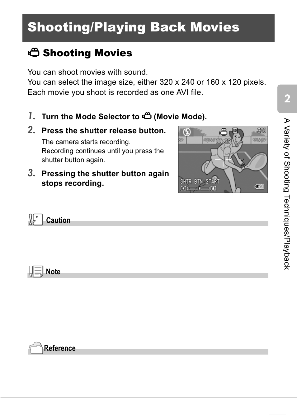 Shooting/playing back movies, 33 shooting movies | Ricoh R1v User Manual | Page 80 / 156