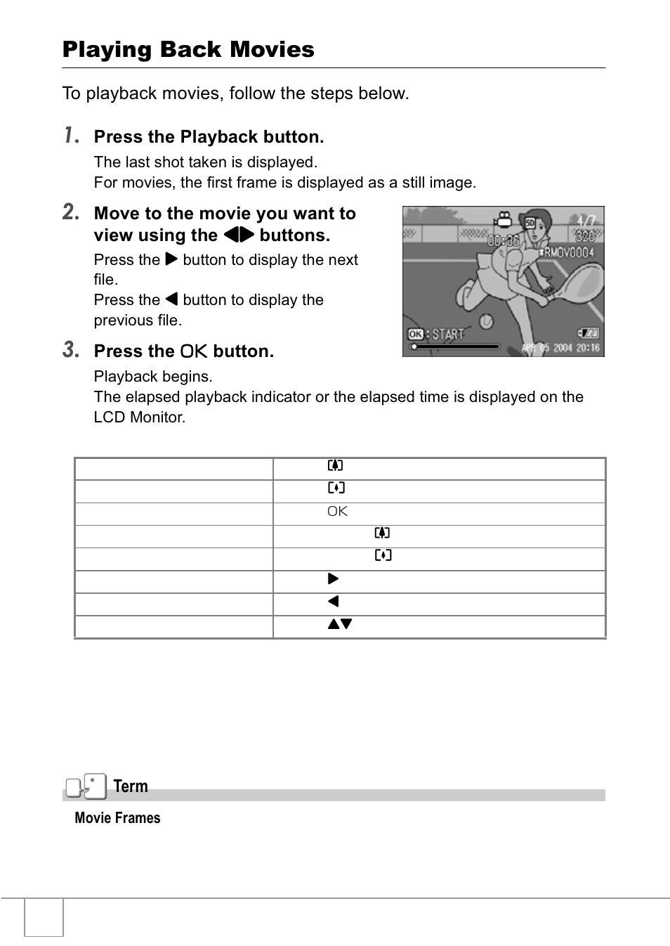 Playing back movies | Ricoh R1v User Manual | Page 81 / 156