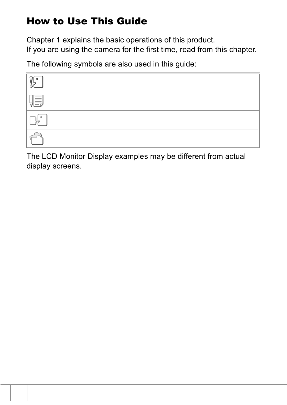 How to use this guide | Ricoh R1v User Manual | Page 9 / 156