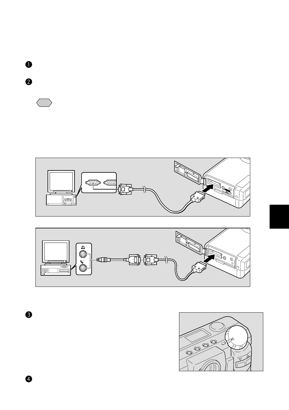 Connecting the camera to a pc | Ricoh RDC-5000 User Manual | Page 103 / 132
