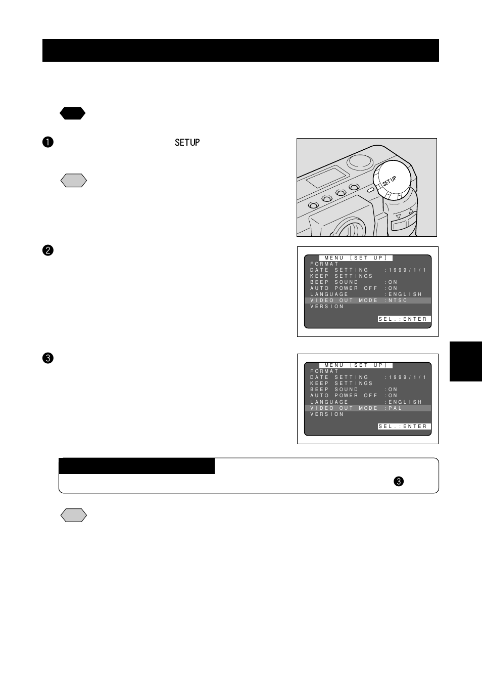 Changing video-out signal method (ntsc/pal) | Ricoh RDC-5000 User Manual | Page 107 / 132
