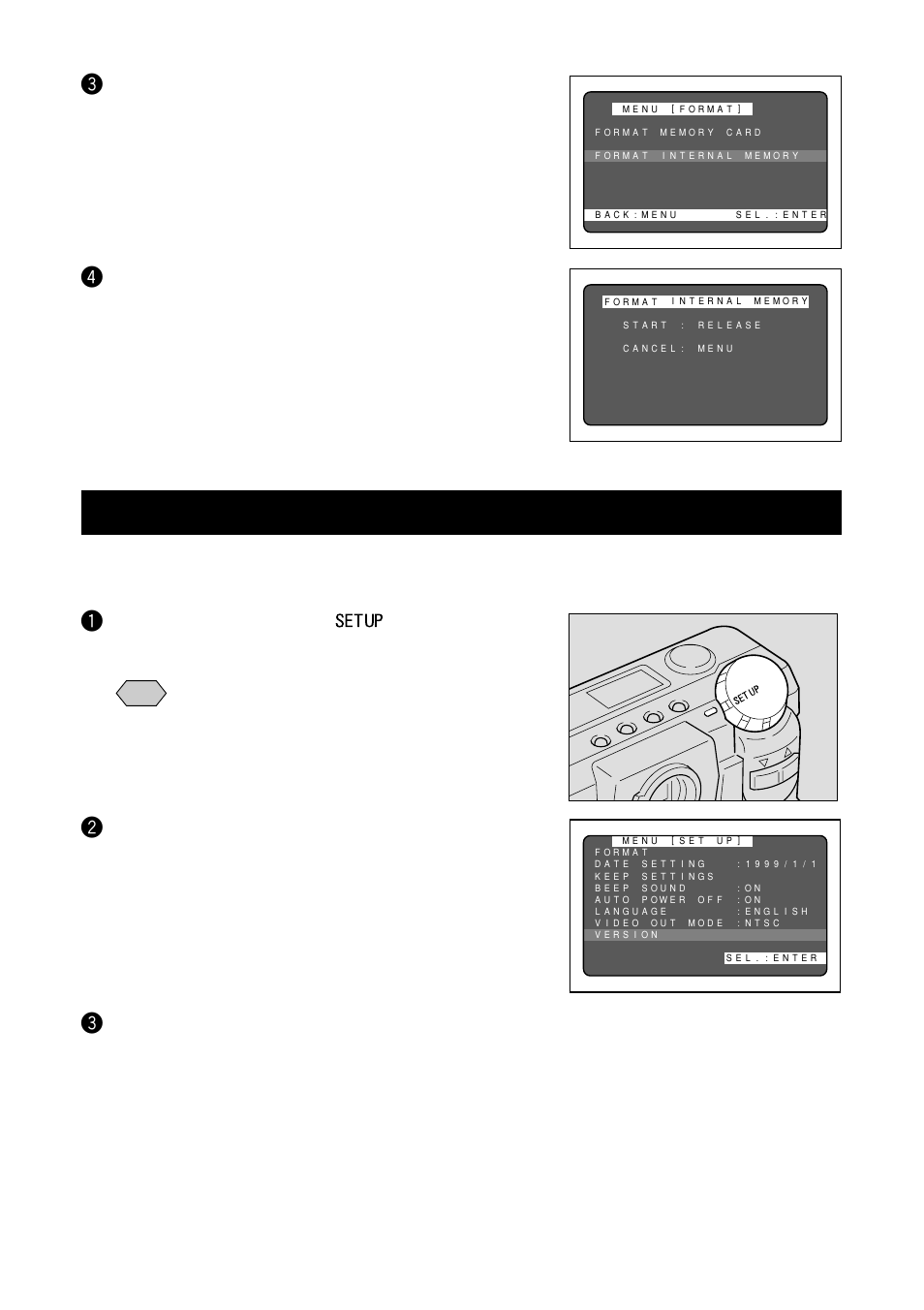 Displays the current version information, Qset the mode dial to | Ricoh RDC-5000 User Manual | Page 110 / 132