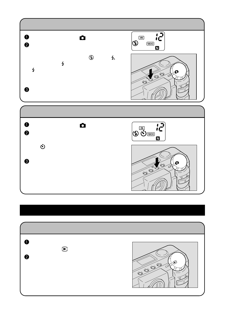 Playback, Changing the flash mode, Using the self-timer | Playing back files | Ricoh RDC-5000 User Manual | Page 24 / 132