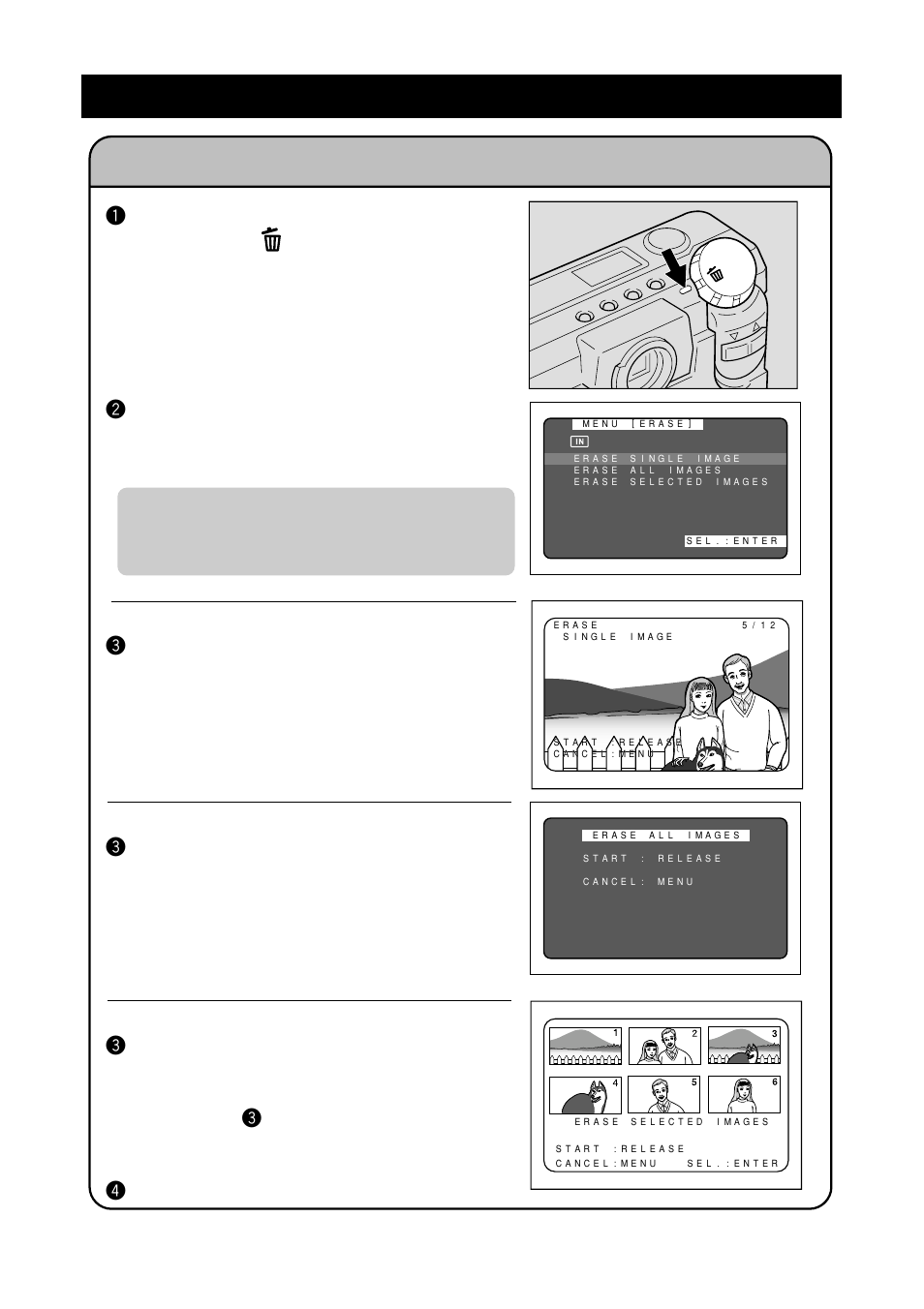 Erasing, Erasing files, P.94-97) | Ricoh RDC-5000 User Manual | Page 25 / 132