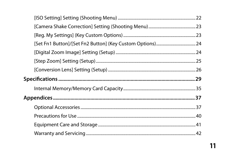 Ricoh S10 24-72MM F2.5-4.4VC User Manual | Page 11 / 46