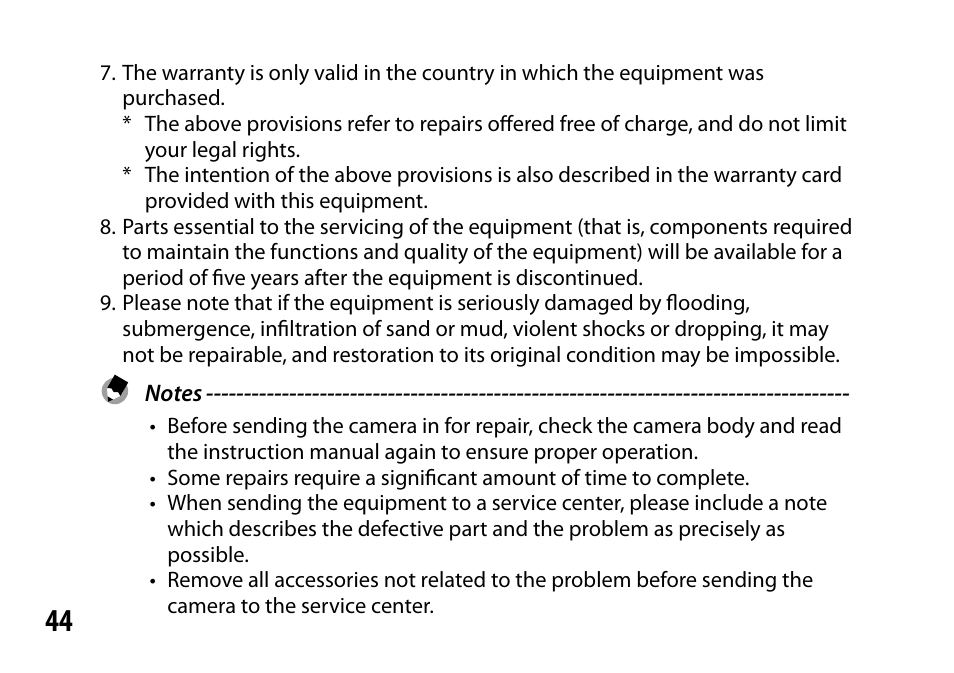 Ricoh S10 24-72MM F2.5-4.4VC User Manual | Page 44 / 46