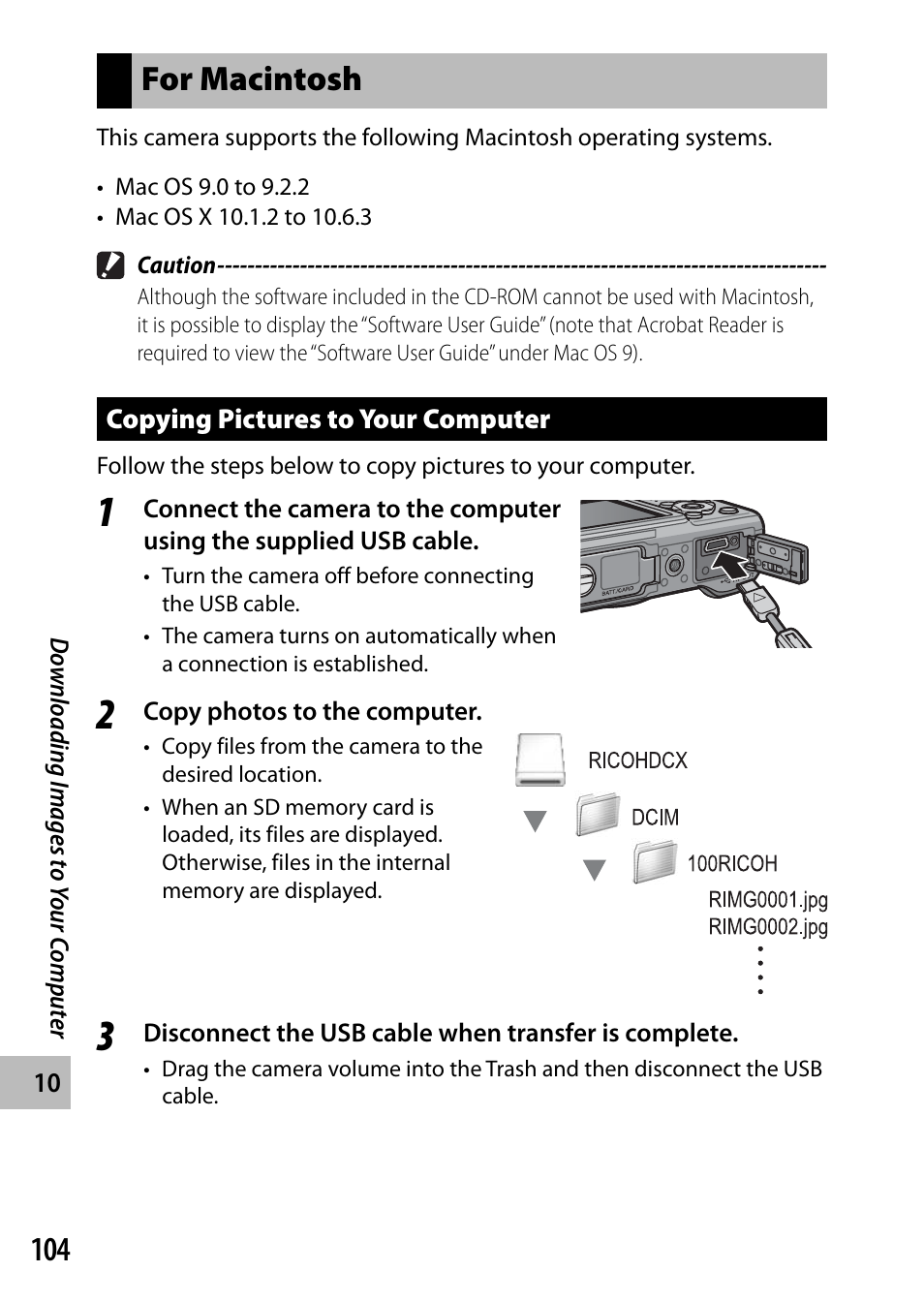 For macintosh | Ricoh G700 User Manual | Page 106 / 135