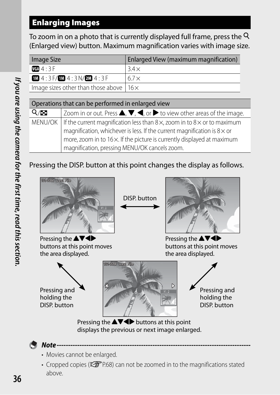 Enlarging images | Ricoh G700 User Manual | Page 38 / 135