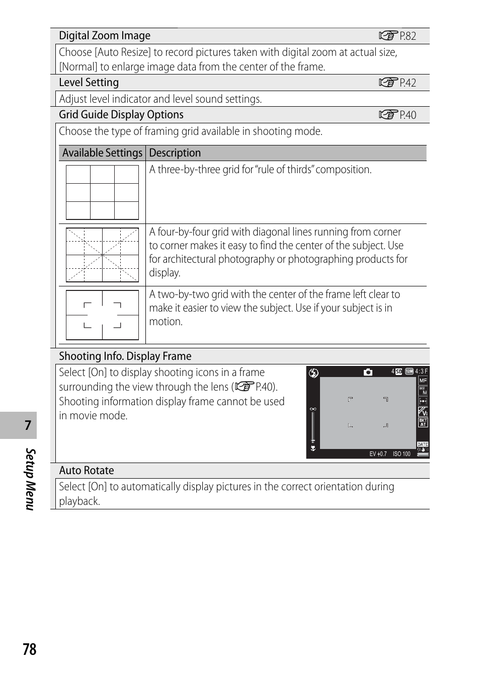 Setup men u | Ricoh G700 User Manual | Page 80 / 135