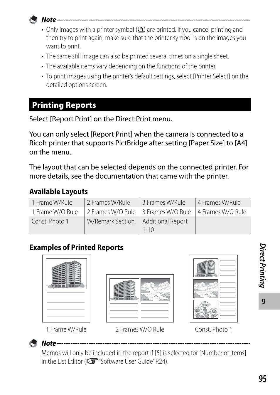 Printing reports | Ricoh G700 User Manual | Page 97 / 135