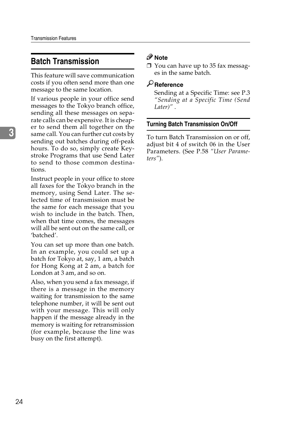 Batch transmission | Ricoh FAX2050L User Manual | Page 104 / 216