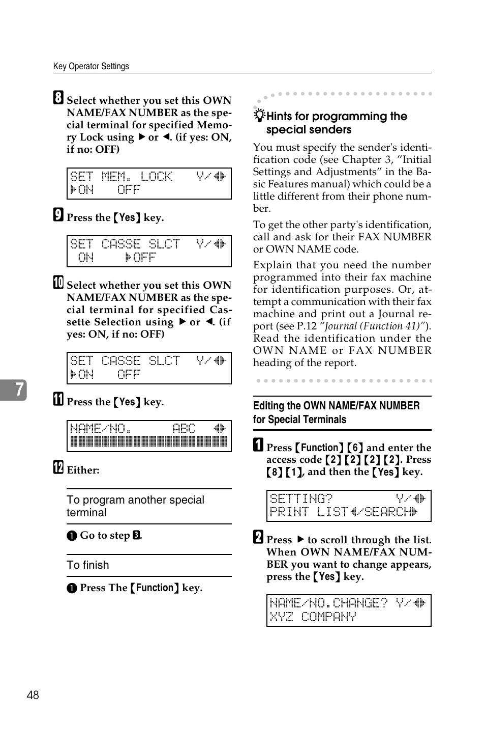Ricoh FAX2050L User Manual | Page 128 / 216