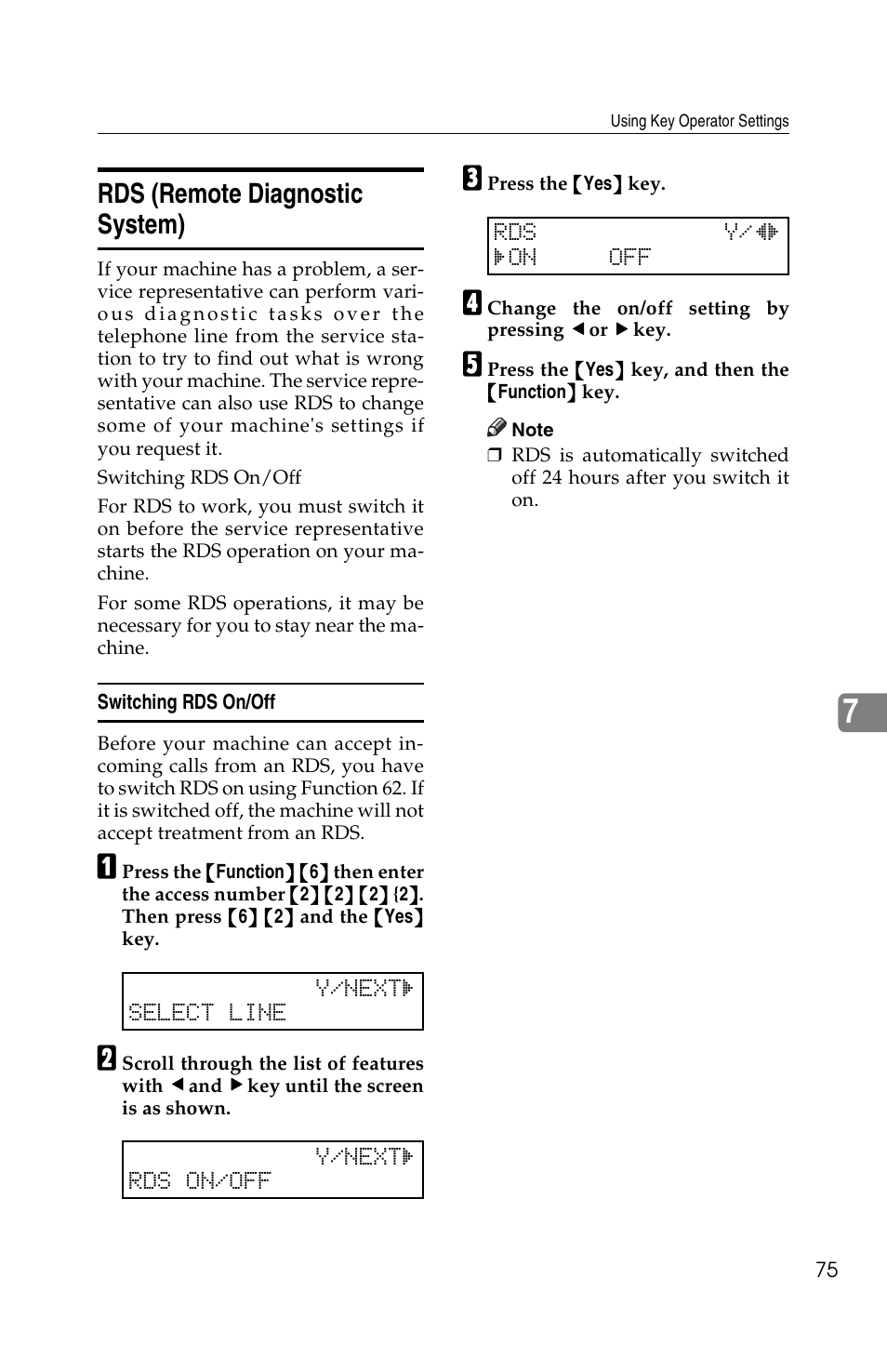 Rds (remote diagnostic system) | Ricoh FAX2050L User Manual | Page 155 / 216
